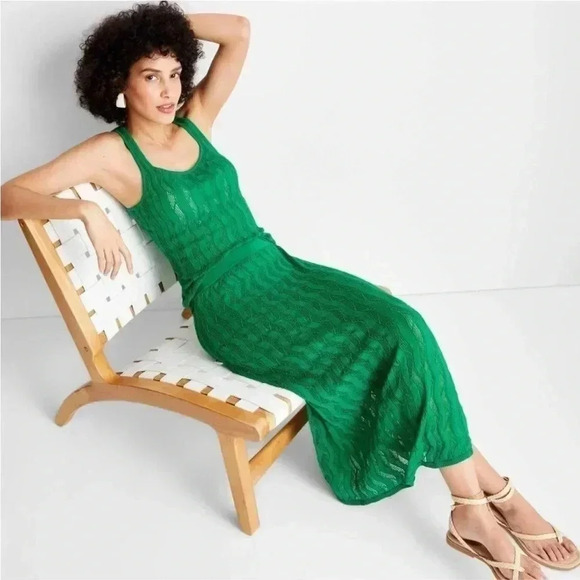 NWT Women's Open Stitch Sweater Maxi Skirt Future Collective Jenee Naylor
Green - Picture 3 of 4